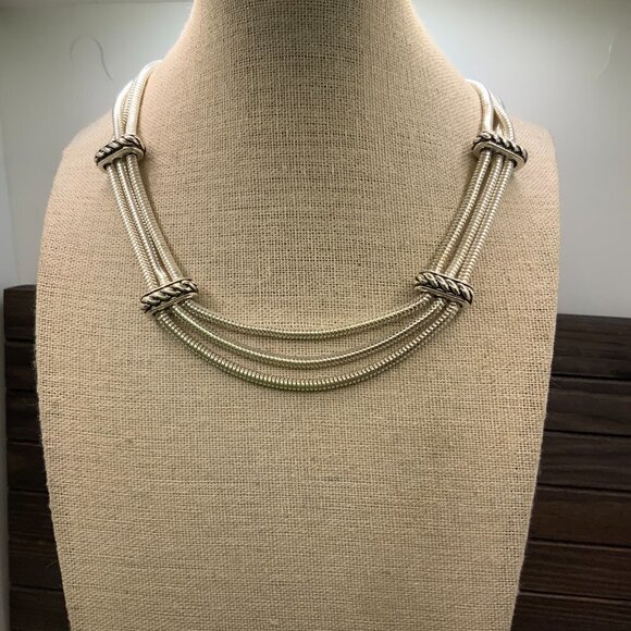 Dana Buchman Multi Strand Chain Choker Necklace - Picture 3 of 6